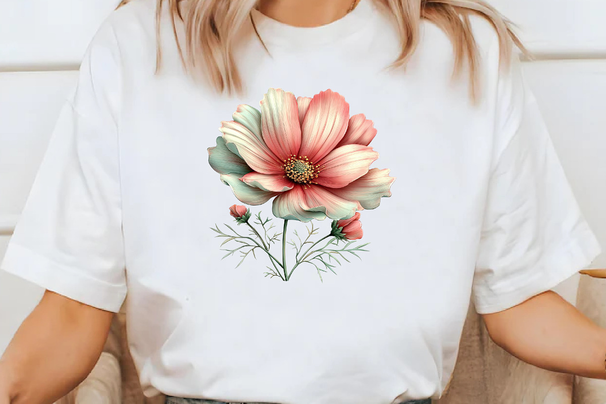 Whimsical Cosmos Flower Clipart, an Illustration by Designworld (Photo 6 of 8)