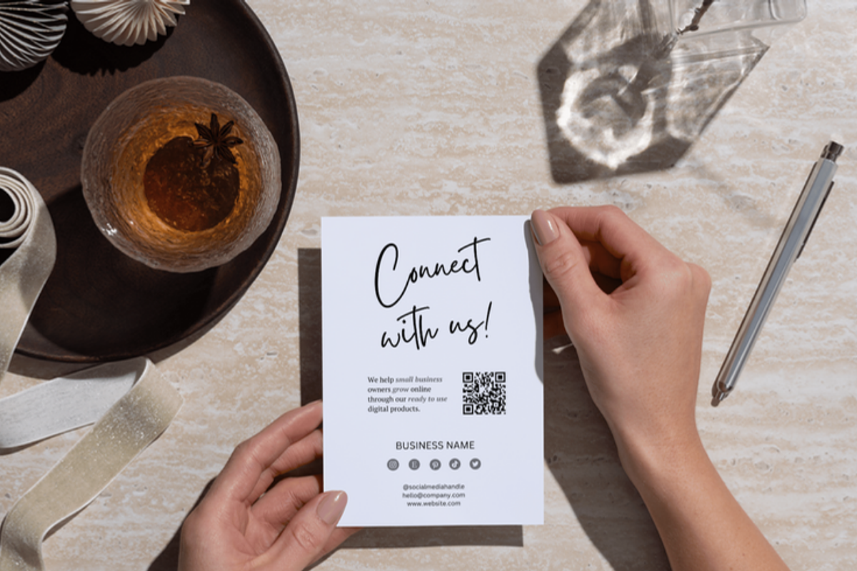 Social Media QR Code Sign Template, a Card Template by Climbwithelevator (Photo 7 of 11)