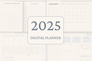 2025 digital planner with hyperlink, a Print Template by Thursdaypaper (Thumbnail 1 of 10)