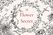 Flower Secret, a Decorative Illustration by Ekaproeka (Thumbnail 1 of 8)