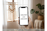 Boho Handheld Phone Mockup, a Product Mockup by MockupWizard (Thumbnail 2 of 4)