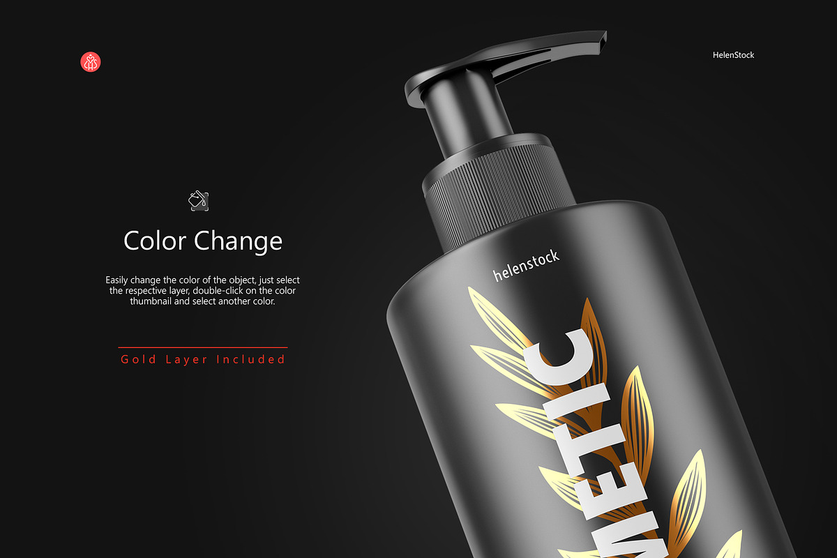 Soap Bottle Mockup - Halfside View, a Pens & Pencil Mockup by HelenStock (Photo 2 of 8)