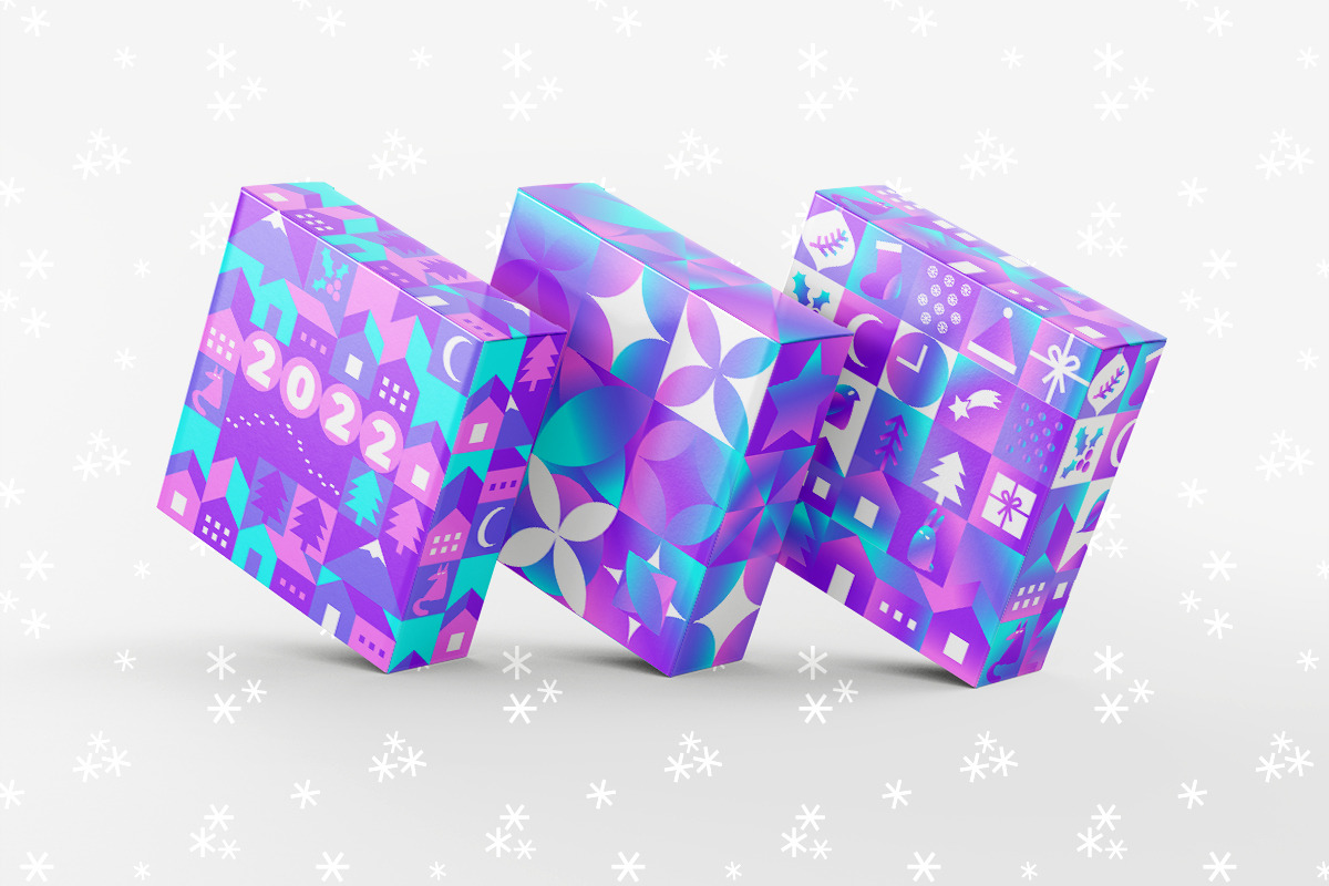 Holographic Christmas Geometric Set, an Object Graphic by Julie&Taily (Photo 14 of 23)
