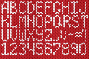 Hristmas Knitted Font