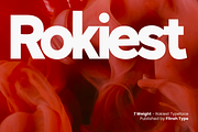 Rokiest Complete Family, a Sans Serif Font by Fitrah Type (Thumbnail 1 of 15)