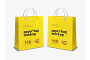 Paper Shopping Bag Mockup Template, a Packaging Mockup by DesignRushMarket (Thumbnail 5 of 5)