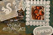 Vintage Autumn Lace Collection PNG, an Object Graphic by DreamoraArt (Thumbnail 1 of 8)