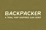 BACKPACKER by Ocotillo Design Studio, a Sans Serif Font by Ocotillo Design Studio (Thumbnail 1 of 6)