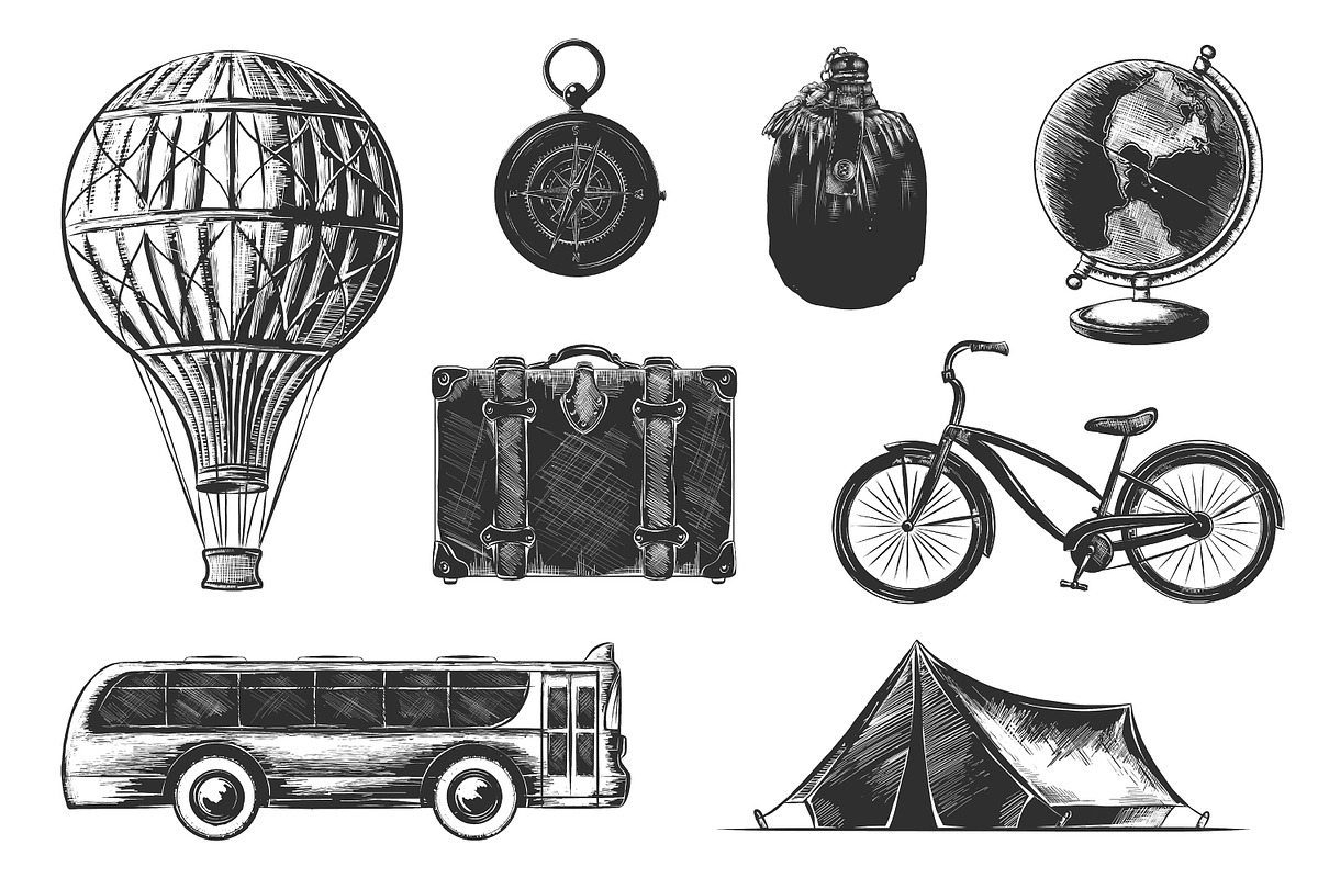Travel and adventure bundle, a Decorative Illustration by Akimo Mia (Photo 4 of 15)