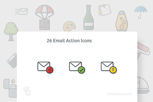 26 Email Action Outline Color Icon