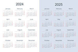 Calendar Planner For 2024, 2025