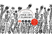 Folk Art Flowers, a Pattern Graphic by Arie Clares (Thumbnail 1 of 11)