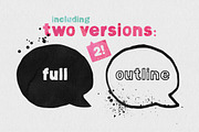 Speech bubble collection + splashes, an Object Graphic by Vitek Graphic (Thumbnail 2 of 5)