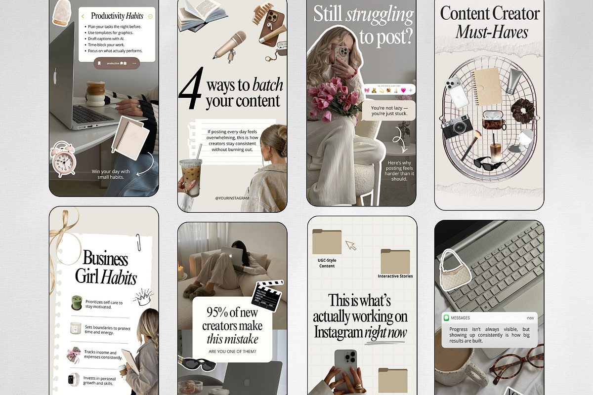 Coquette Instagram Template, a Social Media Template by ZenSocialDesigns (Photo 4 of 9)