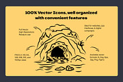 Tropical, Beach, and Ocean Doodles, an Outline Icon by Brickclay (Thumbnail 2 of 9)