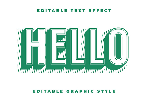 Striped Shadow Text Effect