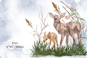 Watercolor Cute Forest clipart., an Animal Illustration by NKTKNS (Thumbnail 6 of 10)