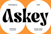 Askey - Funky Serif, a Serif Font by Craft Supply Co. (Thumbnail 1 of 8)