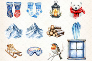 Winter Clipart, an Illustration by DreamCafeArt (Thumbnail 5 of 5)