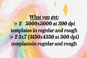 Watercolor Paper Texture Templates, a Layer Style Add-On by Dear Darling Design (Thumbnail 3 of 6)