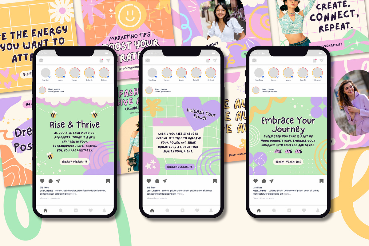 150 Social Media Post Template Canva, a Templates & Theme by TemplateCastleStore (Photo 3 of 10)