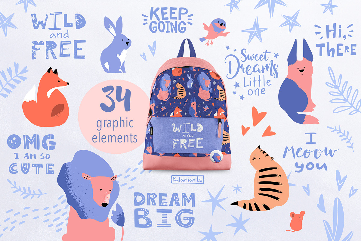 Cute Animals Illustrations, an Animal Illustration by kilaniants (Photo 2 of 11)