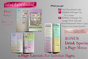 Restaurant Menu | InDesign Template, a Brochure Template by Planner Templates (Thumbnail 1 of 5)