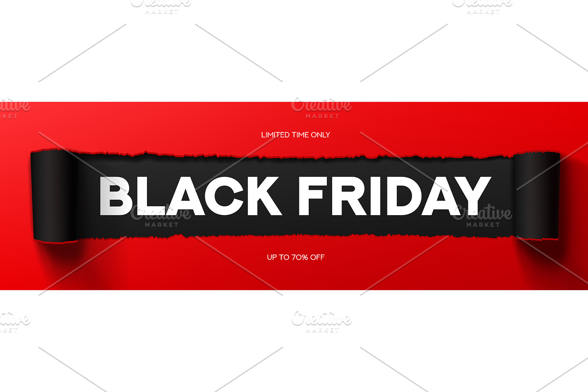Black Friday banner template, an Object Illustration by Andrey Yaroslavtsev