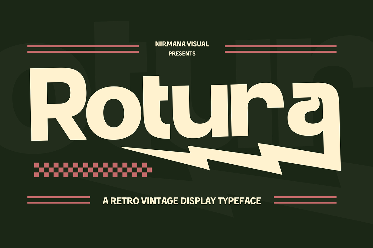 Rotura Vintage - Retro Logo Font, a Sans Serif Font by Nirmana Visual (Photo 1 of 15)