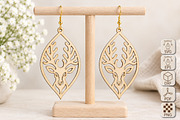Reindeer Earrings Laser Cut SVG, an Object Graphic by Canvas Craft (Thumbnail 1 of 3)