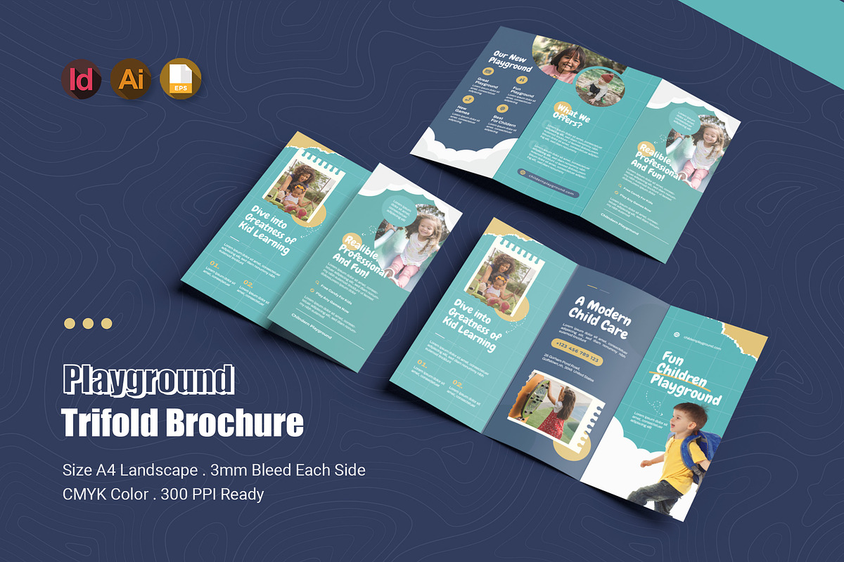 Children Playground Trifold Brochure, a Brochure Template by Esensifiksi.studio