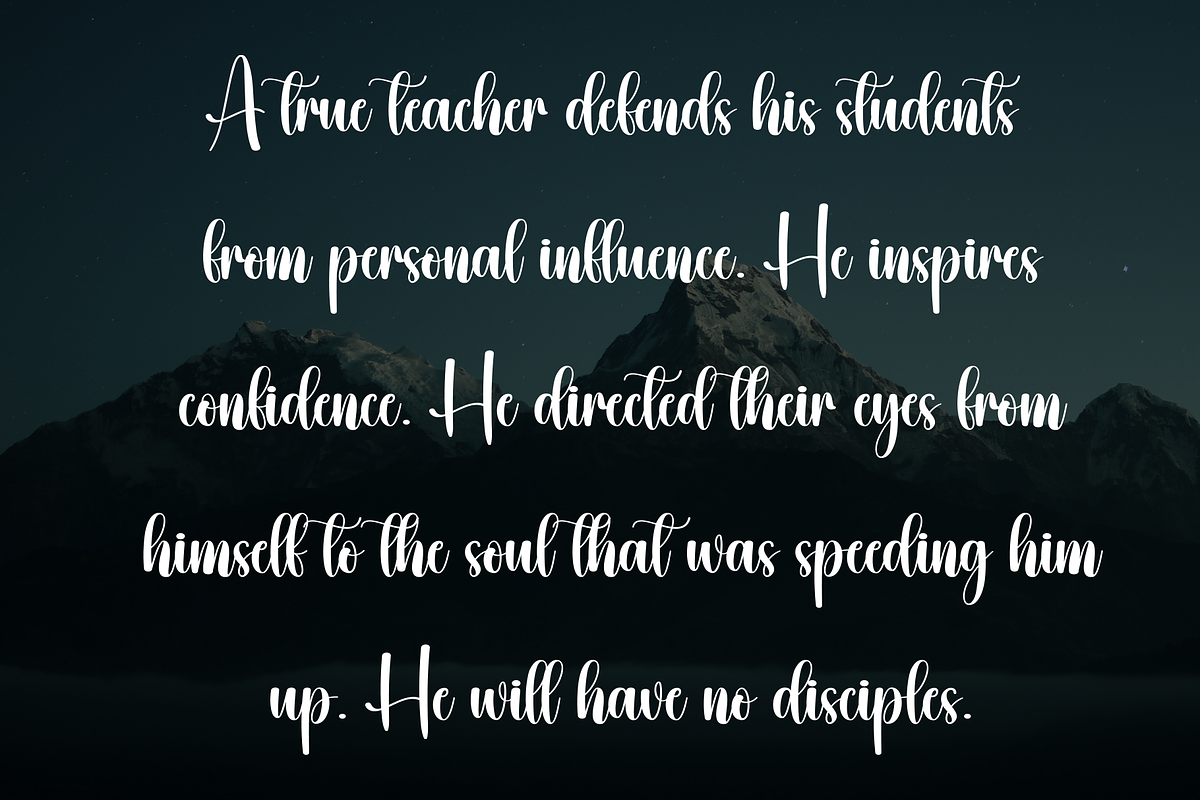 Winter Lightning | Script Font, a Handwritten Font by Scratchones (Photo 6 of 9)