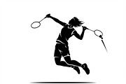 60 Badminton Player Smash Silhouette, a Person Illustration by Amazin_art (Thumbnail 18 of 37)