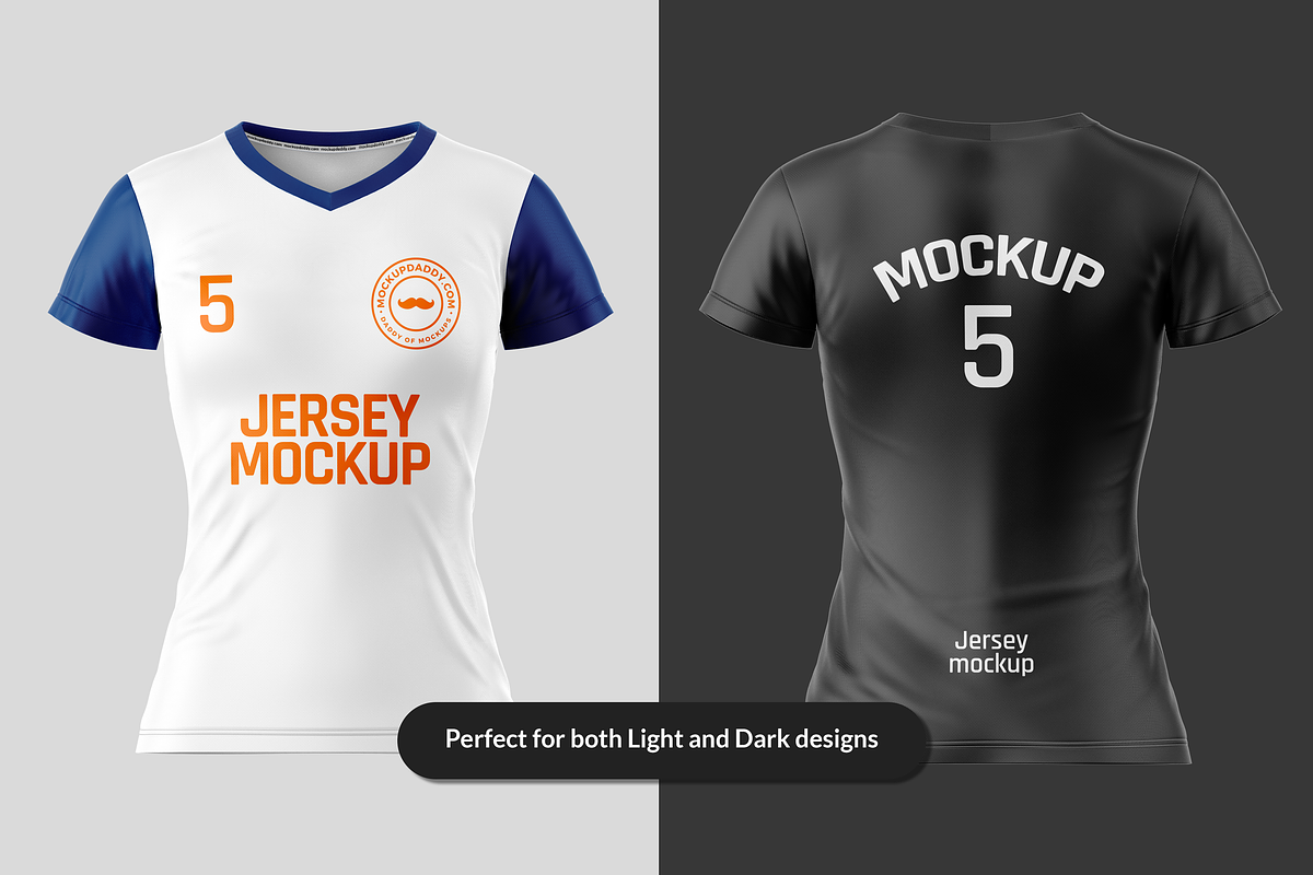 V Neck Women Jersey Mockup, a Product Mockup by Mockupdaddy (Photo 9 of 10)