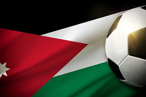 Jordan Flag Soccer Ball Closeup, a Sports & Recreation Photo by Davizro's Market