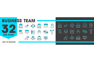 Business team chat icons, a Finance Illustration by Vector Tradition