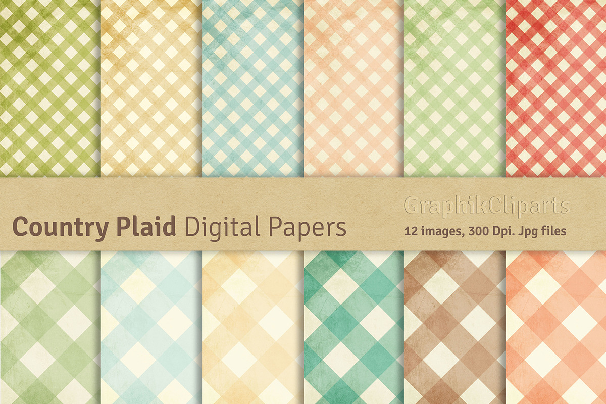 Country Plaid Digital Paper