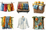 Summer Laundry Day Clipart, an Illustration by OK Design (Thumbnail 4 of 5)