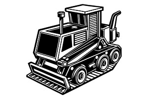 Asphalt milling machine, an Illustration by Mark1987