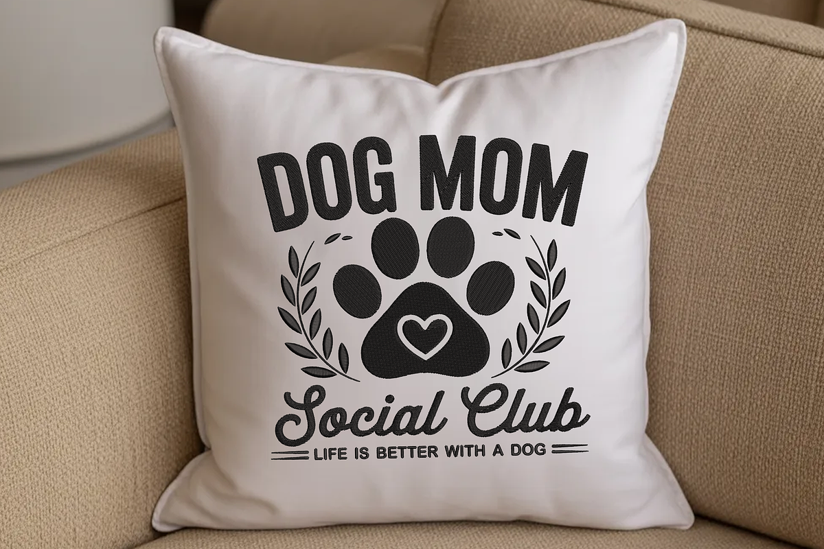 Dog Mom Social Club Machine Design, an Illustration by Moss Rose (Photo 2 of 3)