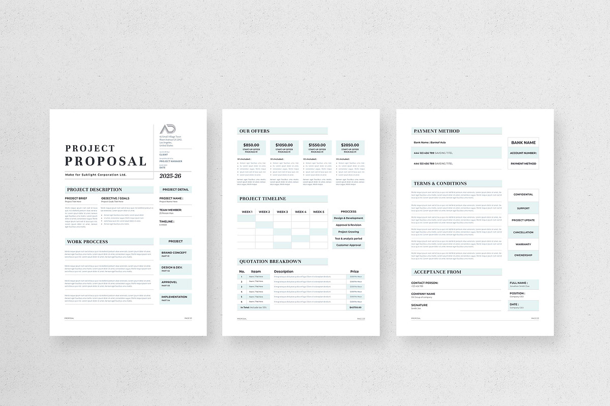 Proposal | MS Word & Indesign, a Stationery Template by design_hut (Photo 2 of 7)