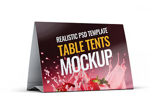 Table Tents Mock-Up, an Advertising Mockup by Xtrahive