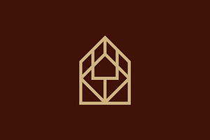 elegant abstract house outline logo, a Branding & Logo Template by Rasagama Studio