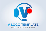 V Letter Call Center Logo Template, a Branding & Logo Template by arslantanoli (Thumbnail 2 of 4)
