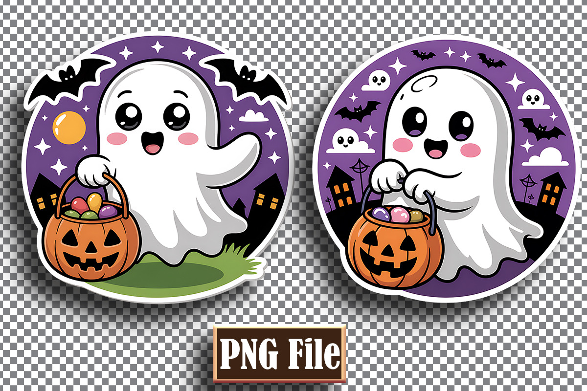 Cute Halloween Stickers Bundle, a Seasonal Illustration by protabsorkar11 (Photo 6 of 6)