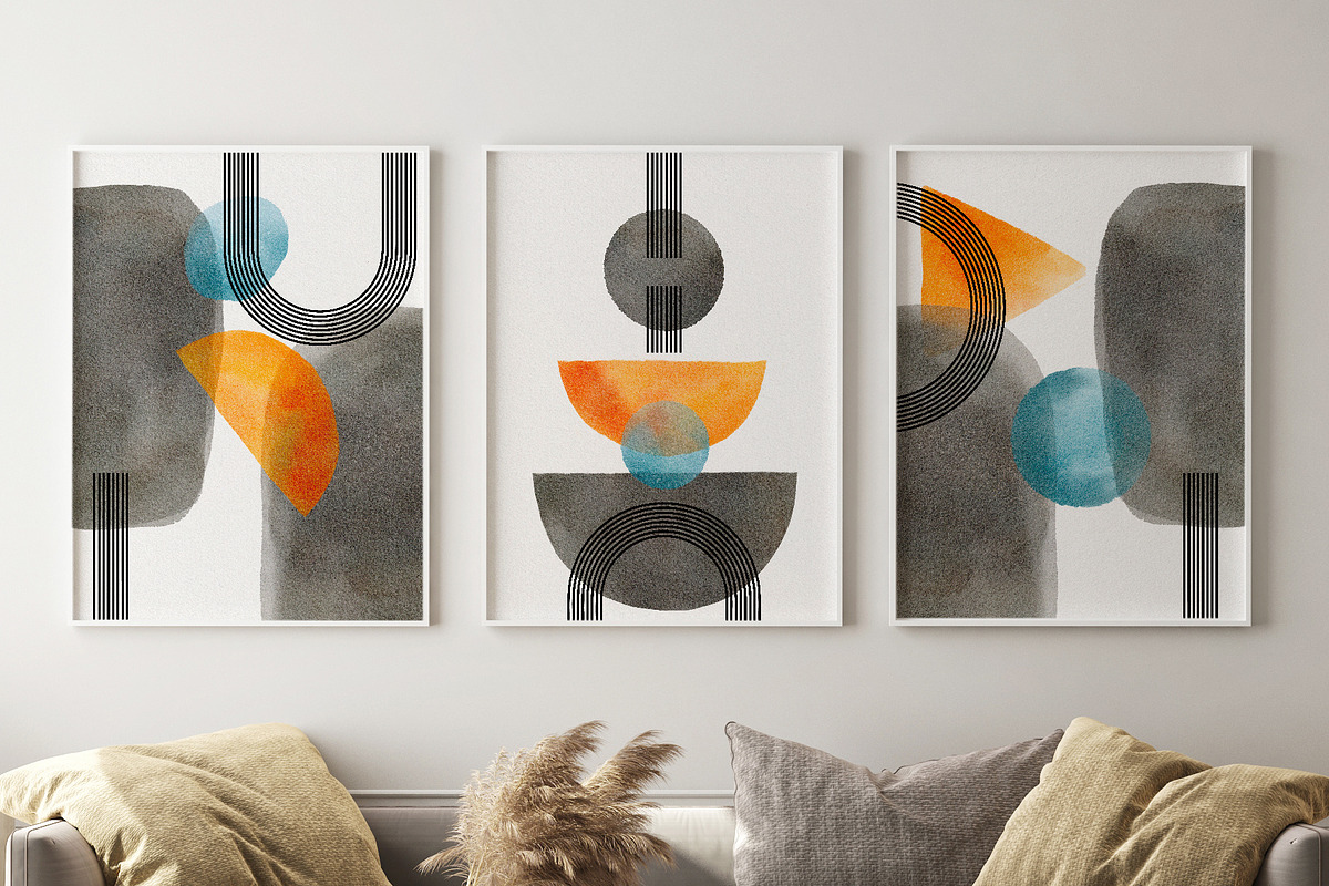 Set of Watercolor Nordic Posters, a Texture Illustration by Lumitar (Photo 1 of 3)