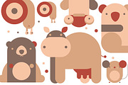 Funny animals. Vector pack, an Animal Illustration by Derenskaya (Thumbnail 4 of 5)