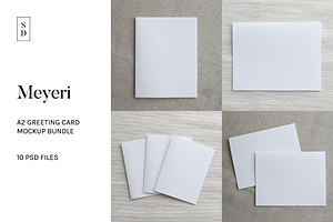 A2 Greeting Card Mockup Bundle 4