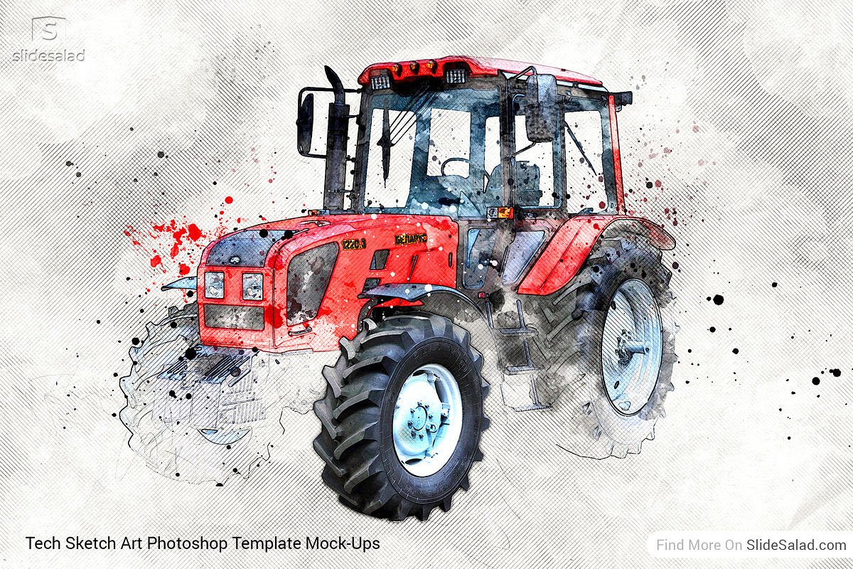 Tech Sketch Art Photoshop Mock-ups, an Action Add-On by SlideSalad (Photo 22 of 27)