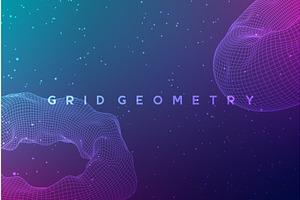 Abstract 3D wireframe background, an Illustration by Liudmyla Matviiets